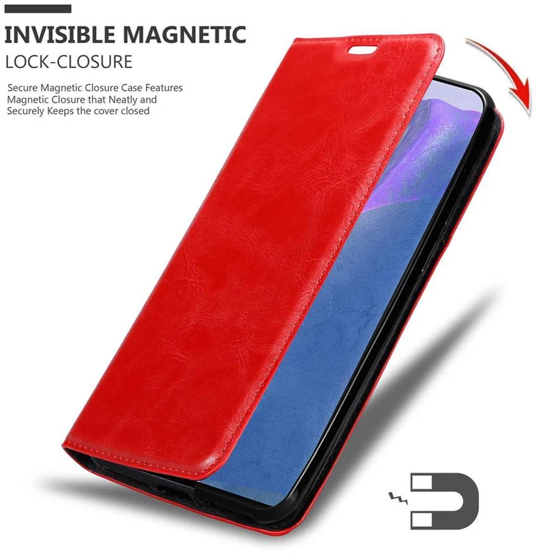 Cadorabo Hülle kompatibel mit Samsung Galaxy NOTE 20 Schutzhülle mit Magnetverschluss, Standfunktion und Kartenfach