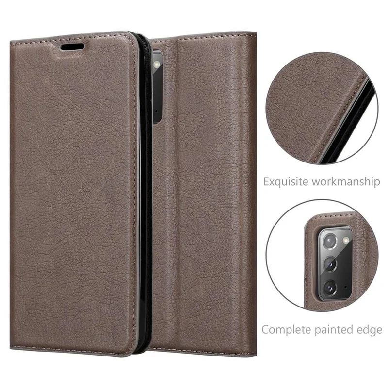 Cadorabo Hülle kompatibel mit Samsung Galaxy NOTE 20 Schutzhülle mit Magnetverschluss, Standfunktion und Kartenfach