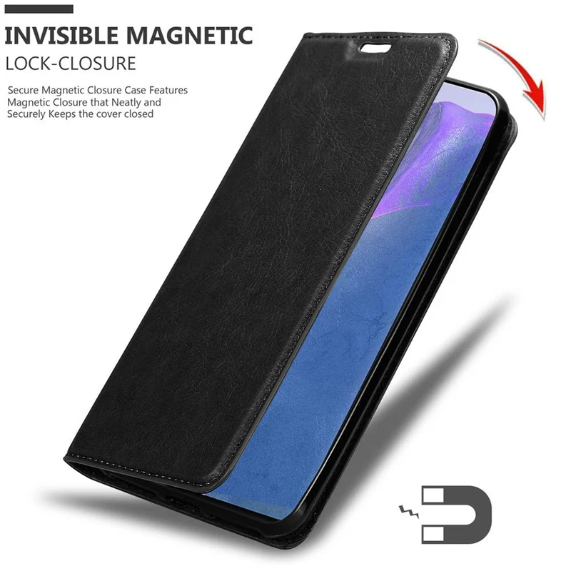 Cadorabo Hülle kompatibel mit Samsung Galaxy NOTE 20 Schutzhülle mit Magnetverschluss, Standfunktion und Kartenfach