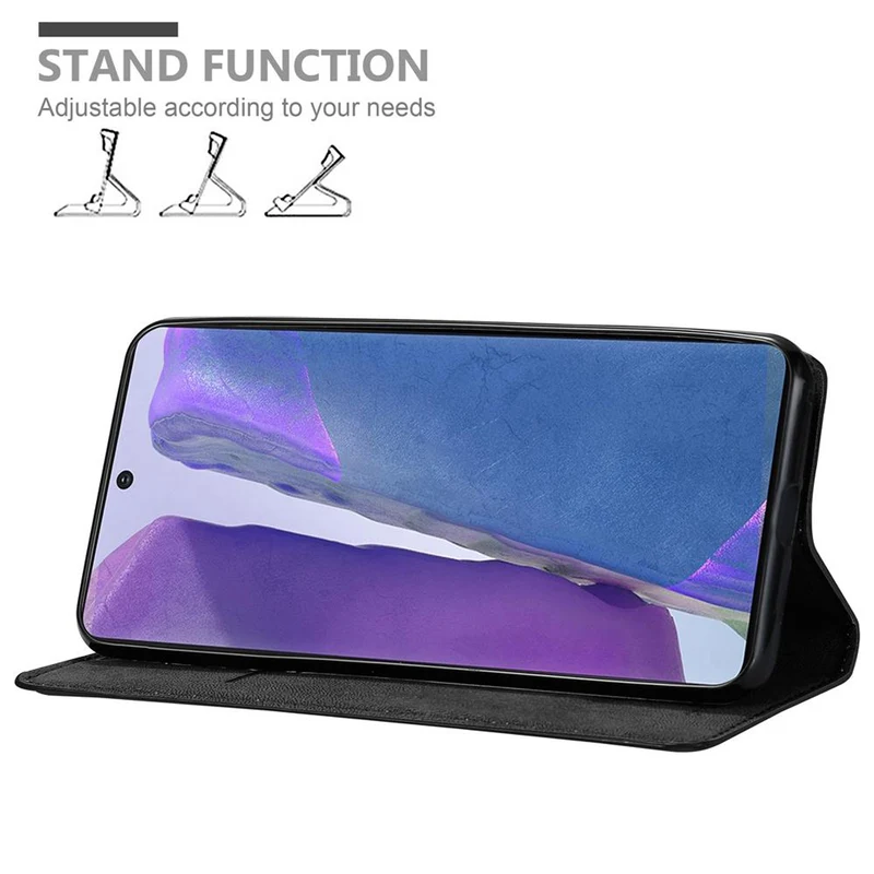 Cadorabo Hülle kompatibel mit Samsung Galaxy NOTE 20 Schutzhülle mit Magnetverschluss, Standfunktion und Kartenfach