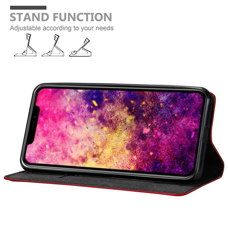 Cadorabo Hülle kompatibel mit Apple iPhone 12 PRO MAX Schutzhülle mit Magnetverschluss, Standfunktion und Kartenfach