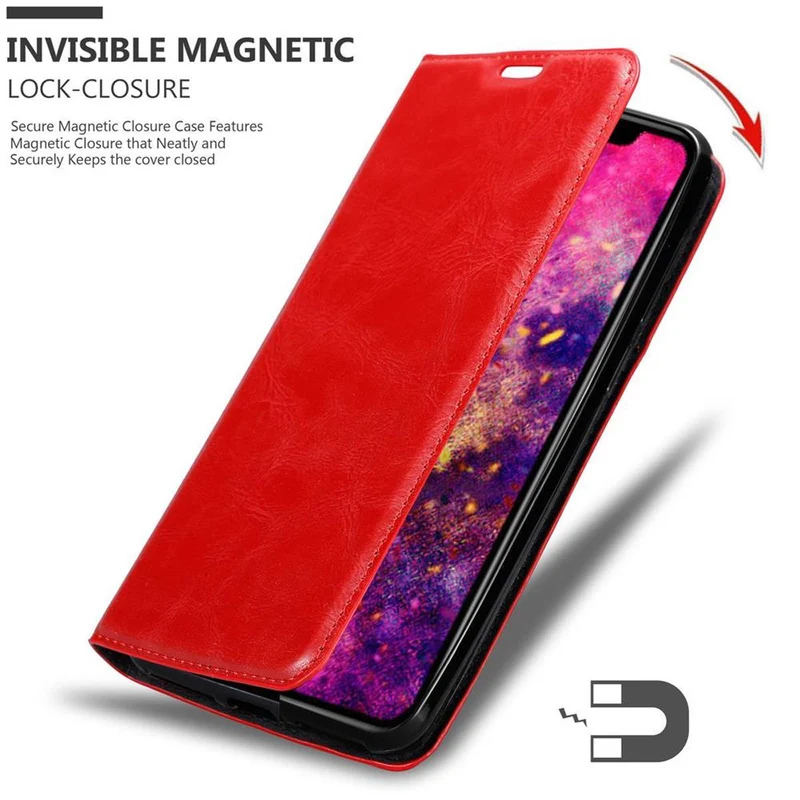 Cadorabo Hülle kompatibel mit Apple iPhone 12 PRO MAX Schutzhülle mit Magnetverschluss, Standfunktion und Kartenfach