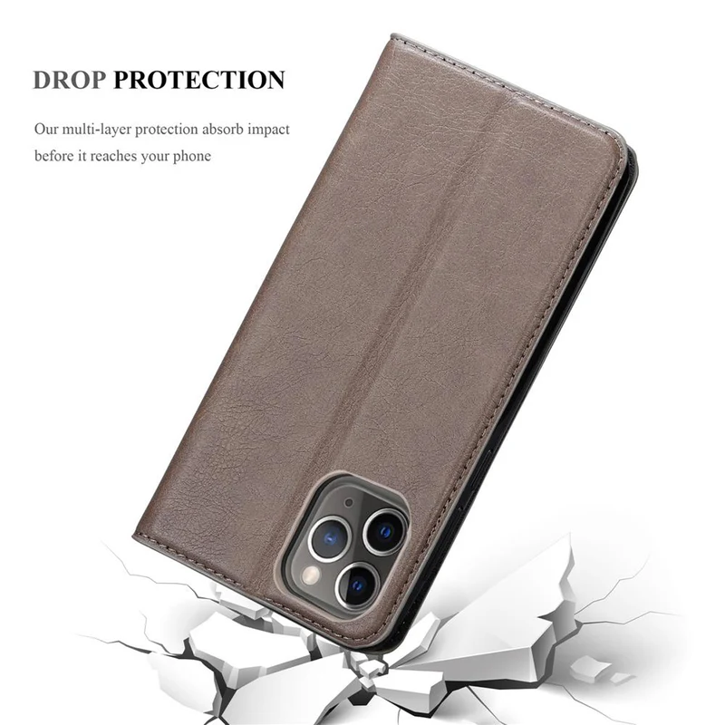 Cadorabo Hülle kompatibel mit Apple iPhone 12 PRO MAX Schutzhülle mit Magnetverschluss, Standfunktion und Kartenfach