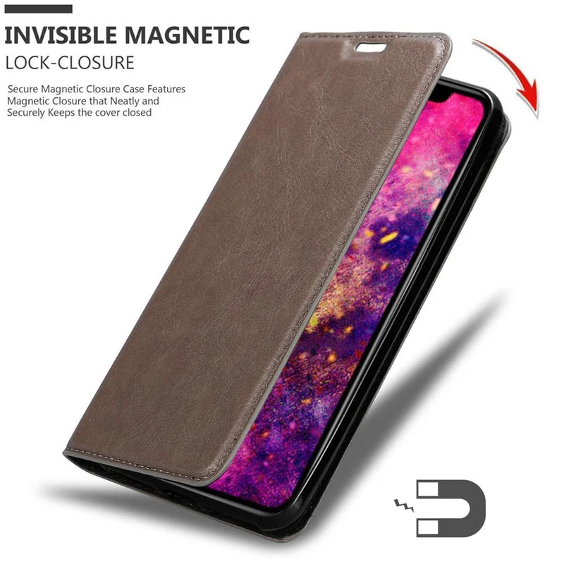 Cadorabo Hülle kompatibel mit Apple iPhone 12 PRO MAX Schutzhülle mit Magnetverschluss, Standfunktion und Kartenfach