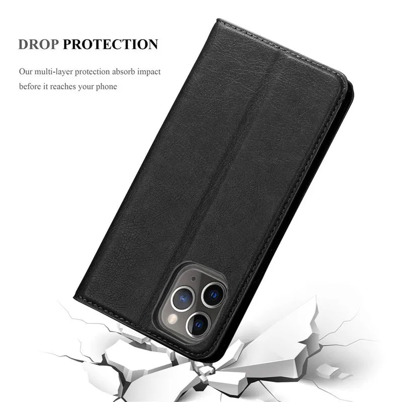Cadorabo Hülle kompatibel mit Apple iPhone 12 PRO MAX Schutzhülle mit Magnetverschluss, Standfunktion und Kartenfach