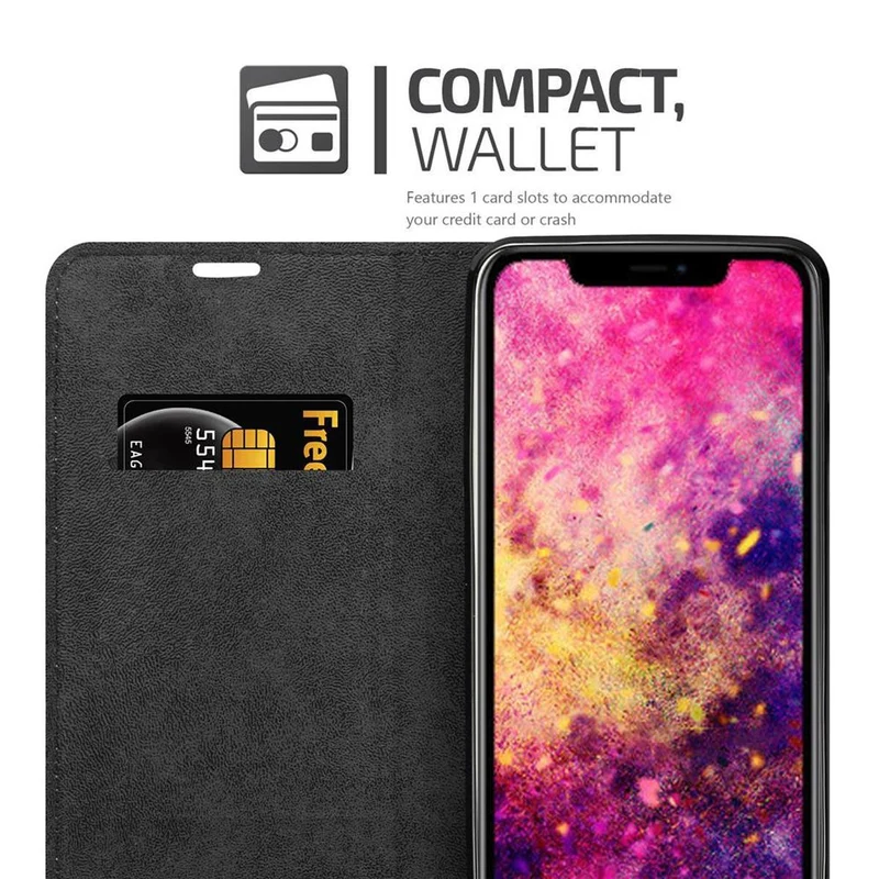 Cadorabo Hülle kompatibel mit Apple iPhone 12 PRO MAX Schutzhülle mit Magnetverschluss, Standfunktion und Kartenfach