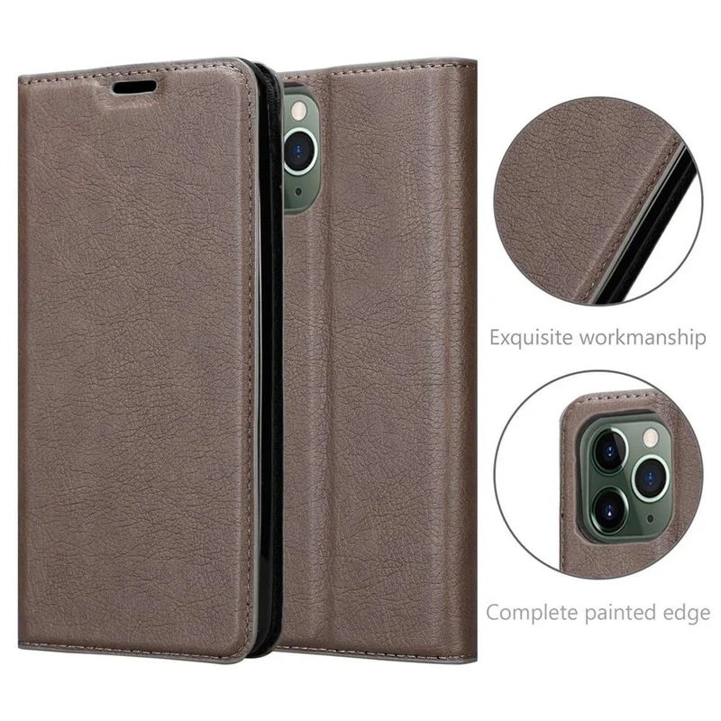 Cadorabo Hülle kompatibel mit Apple iPhone 12 / 12 PRO Schutzhülle mit Magnetverschluss, Standfunktion und Kartenfach