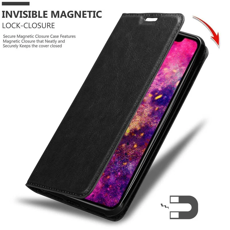 Cadorabo Hülle kompatibel mit Apple iPhone 12 / 12 PRO Schutzhülle mit Magnetverschluss, Standfunktion und Kartenfach
