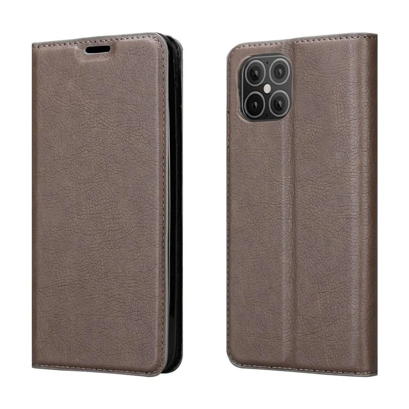 Cadorabo Hülle kompatibel mit Apple iPhone 12 MINI Schutzhülle mit Magnetverschluss, Standfunktion und Kartenfach