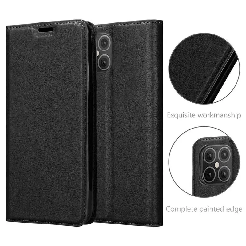 Cadorabo Hülle kompatibel mit Apple iPhone 12 MINI Schutzhülle mit Magnetverschluss, Standfunktion und Kartenfach