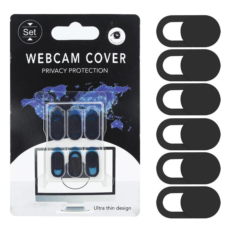 Cadorabo 6x Webcam Abdeckung Kamera Schiebe Slider universell kompatibel mit Smartphones und allen Laptops, Notebooks, Computer etc. - Schutz für Privatsphäre