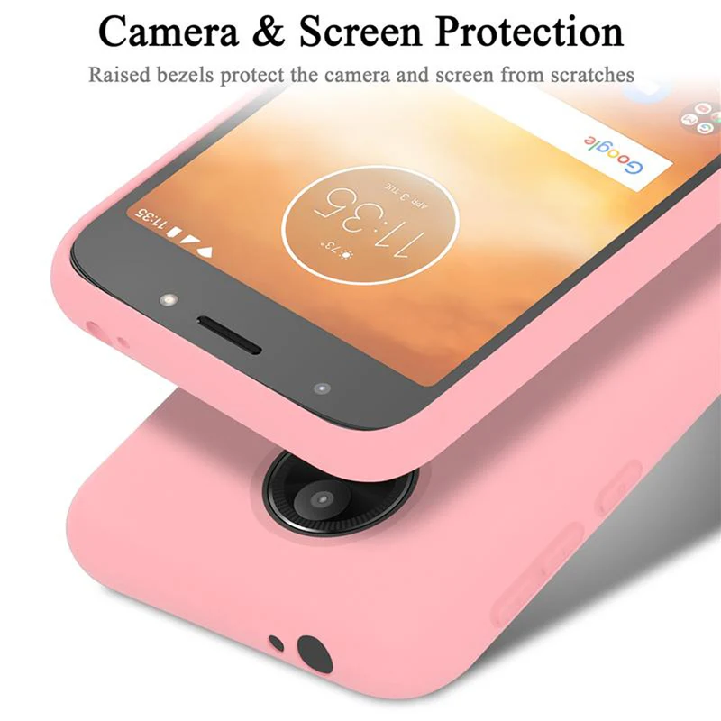 Cadorabo Hülle kompatibel mit Motorola MOTO E5 PLAY GO Schutzhülle aus flexiblem TPU Silikon