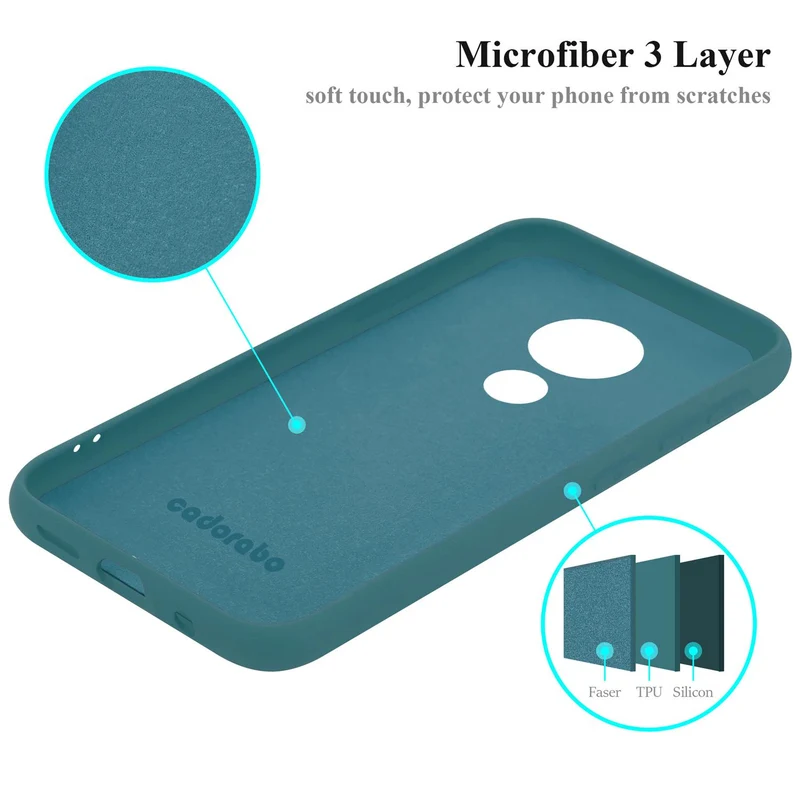 Cadorabo Hülle kompatibel mit Motorola MOTO G7 / G7 PLUS Schutzhülle aus flexiblem TPU Silikon