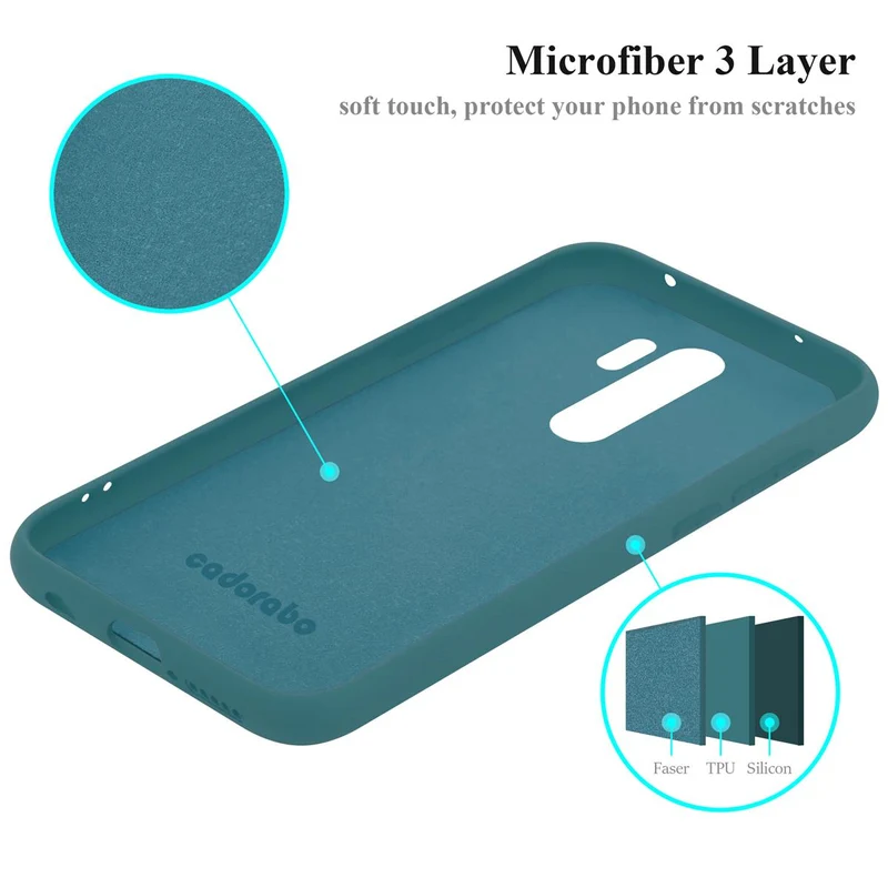 Cadorabo Hülle kompatibel mit Xiaomi RedMi NOTE 8 PRO Schutzhülle aus flexiblem TPU Silikon
