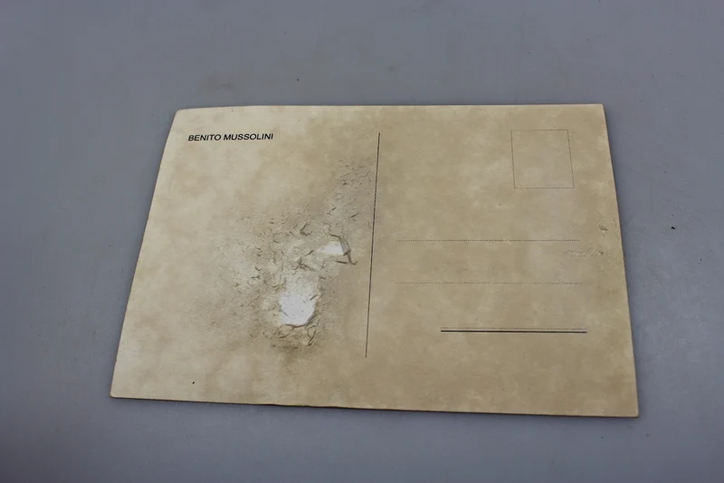 Farbpostkarte mit Darstellung des Duce Benito Mussolini