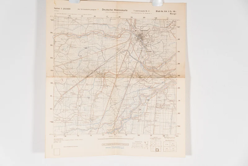 Deutsche Hereeskarte Rovigo und Provinz 1944