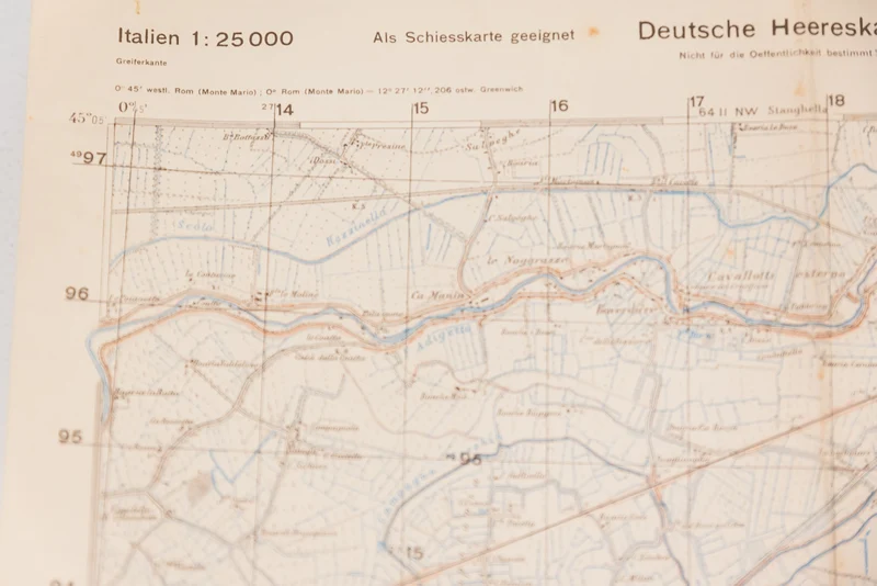 Deutsche Hereeskarte Rovigo und Provinz 1944