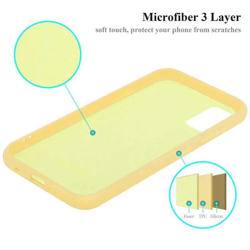 Cadorabo Hülle kompatibel mit Samsung Galaxy A41 Schutzhülle aus flexiblem TPU Silikon