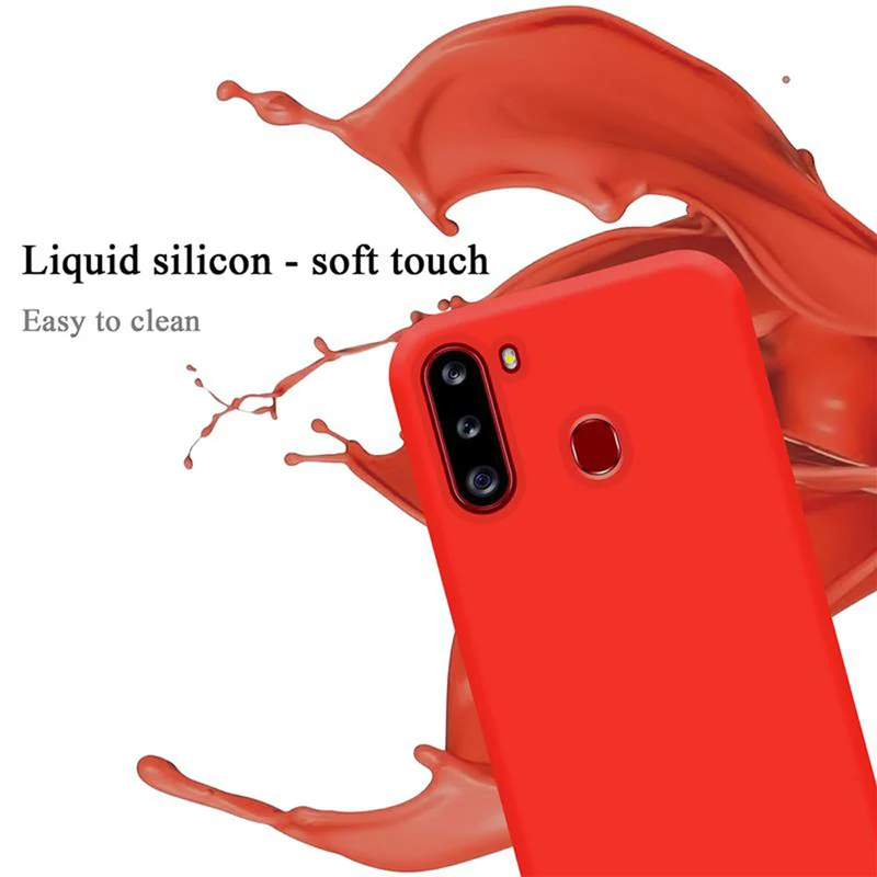 Cadorabo Hülle kompatibel mit Samsung Galaxy A21 Schutzhülle aus flexiblem TPU Silikon