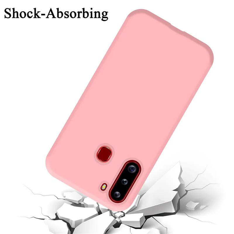 Cadorabo Hülle kompatibel mit Samsung Galaxy A21 Schutzhülle aus flexiblem TPU Silikon