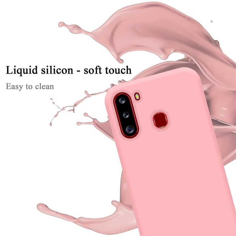 Cadorabo Hülle kompatibel mit Samsung Galaxy A21 Schutzhülle aus flexiblem TPU Silikon