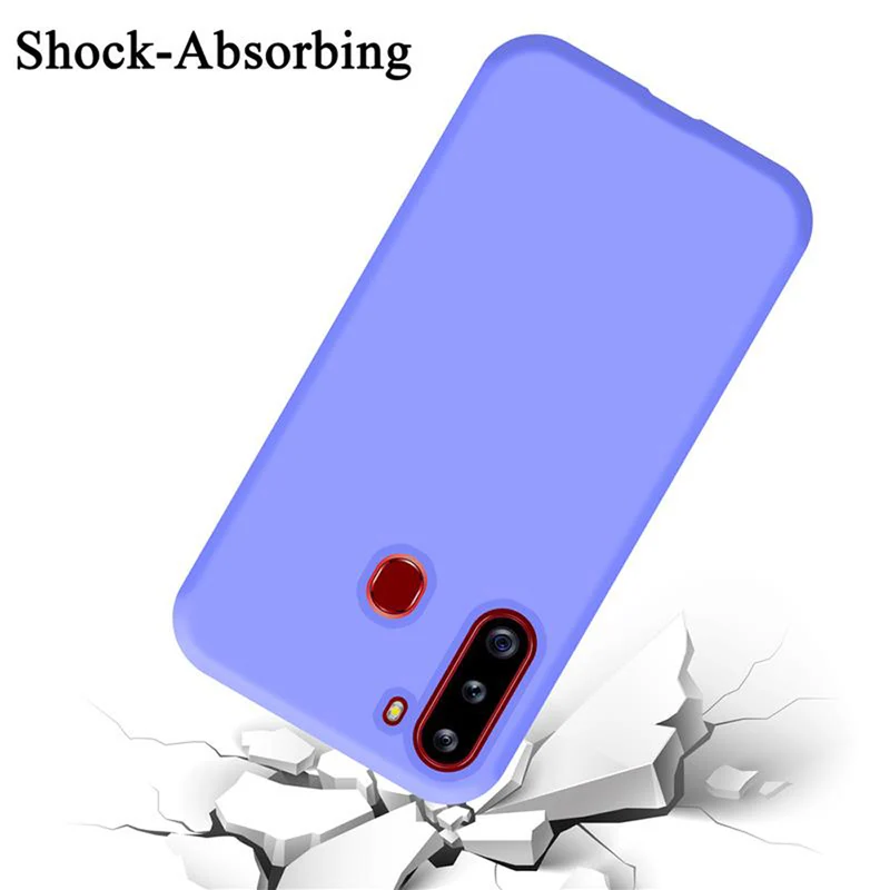 Cadorabo Hülle kompatibel mit Samsung Galaxy A21 Schutzhülle aus flexiblem TPU Silikon