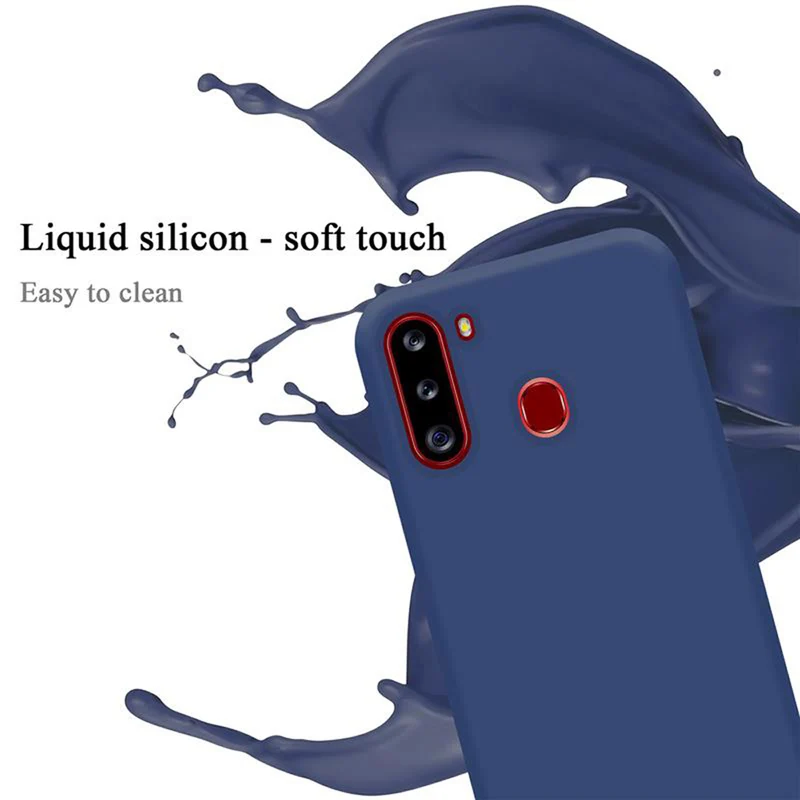 Cadorabo Hülle kompatibel mit Samsung Galaxy A21 Schutzhülle aus flexiblem TPU Silikon