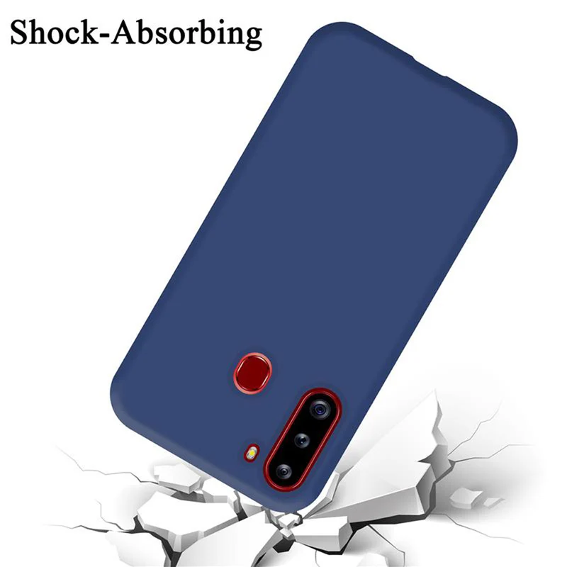 Cadorabo Hülle kompatibel mit Samsung Galaxy A21 Schutzhülle aus flexiblem TPU Silikon