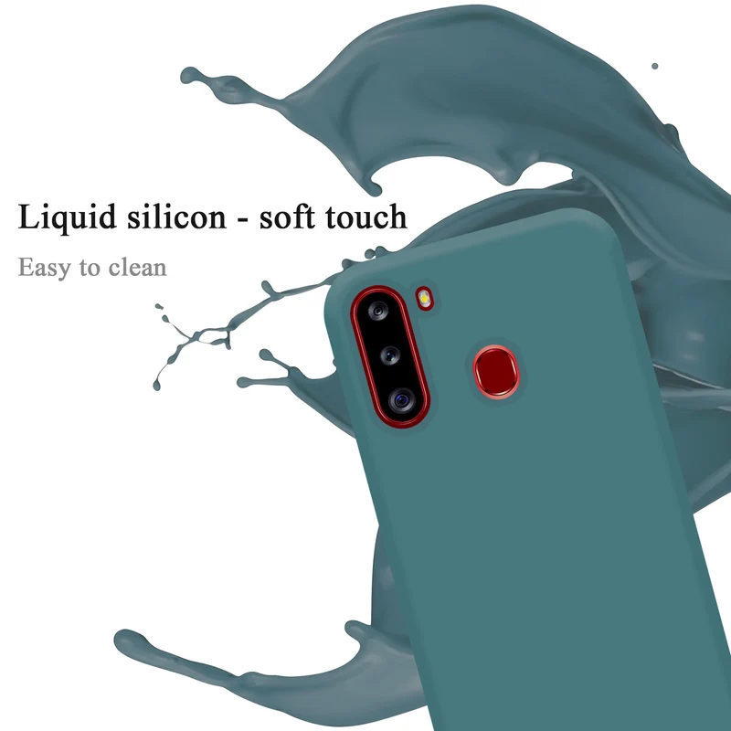 Cadorabo Hülle kompatibel mit Samsung Galaxy A21 Schutzhülle aus flexiblem TPU Silikon