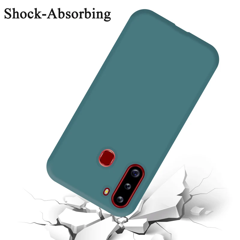 Cadorabo Hülle kompatibel mit Samsung Galaxy A21 Schutzhülle aus flexiblem TPU Silikon
