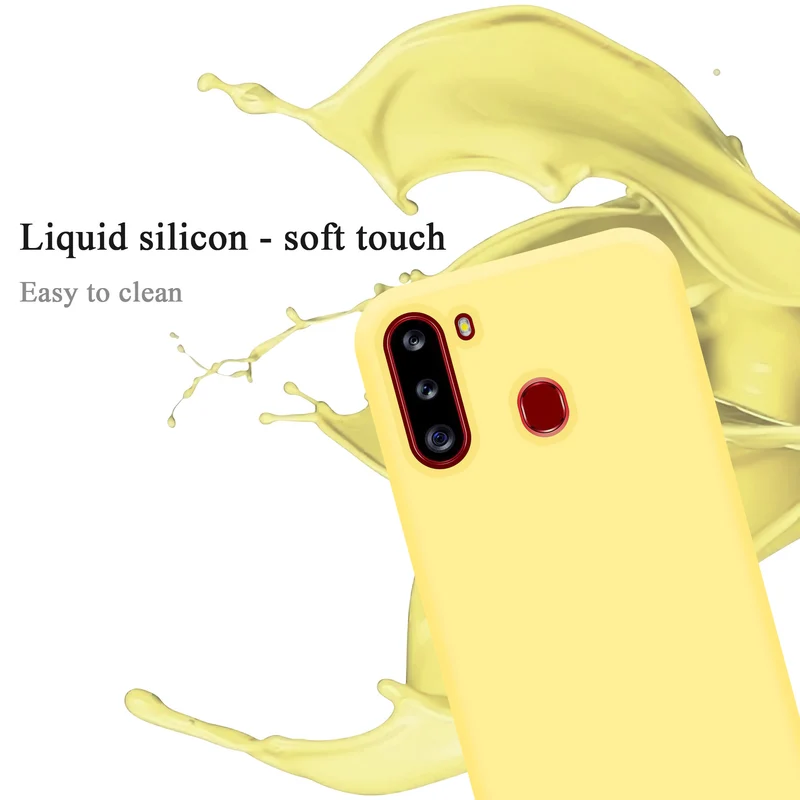 Cadorabo Hülle kompatibel mit Samsung Galaxy A21 Schutzhülle aus flexiblem TPU Silikon