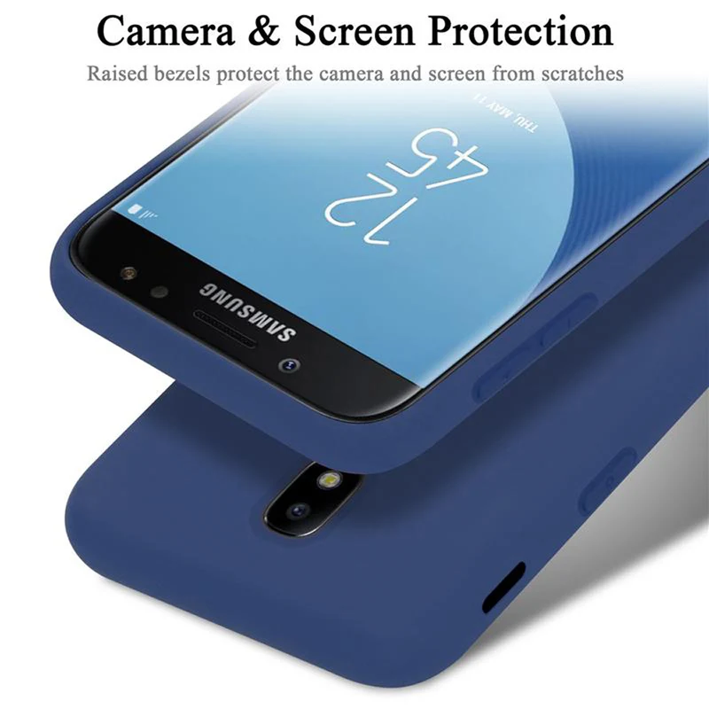 Cadorabo Hülle kompatibel mit Samsung Galaxy J7 2017 / J7 PRO Schutzhülle aus flexiblem TPU Silikon
