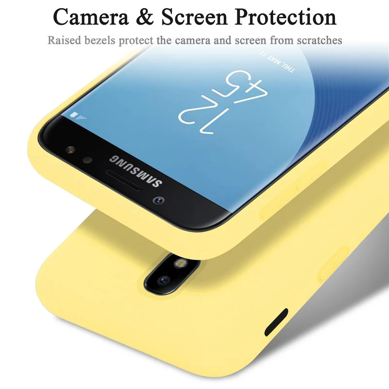 Cadorabo Hülle kompatibel mit Samsung Galaxy J7 2017 / J7 PRO Schutzhülle aus flexiblem TPU Silikon