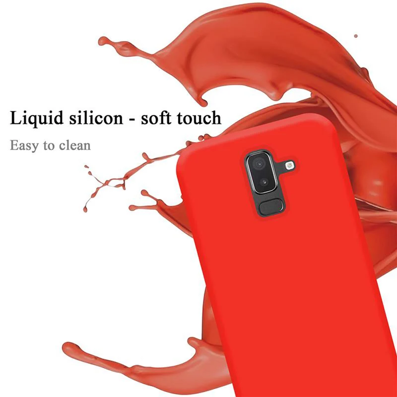 Cadorabo Hülle kompatibel mit Samsung Galaxy A6 PLUS 2018 Schutzhülle aus flexiblem TPU Silikon