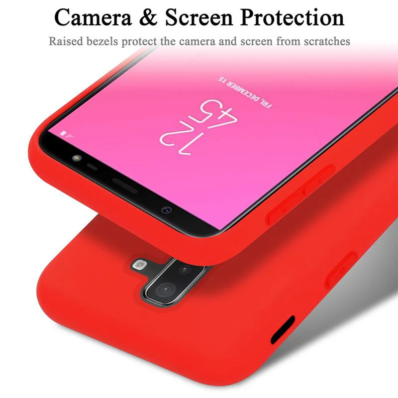 Cadorabo Hülle kompatibel mit Samsung Galaxy A6 PLUS 2018 Schutzhülle aus flexiblem TPU Silikon