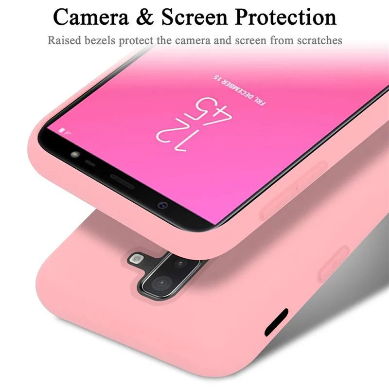 Cadorabo Hülle kompatibel mit Samsung Galaxy A6 PLUS 2018 Schutzhülle aus flexiblem TPU Silikon