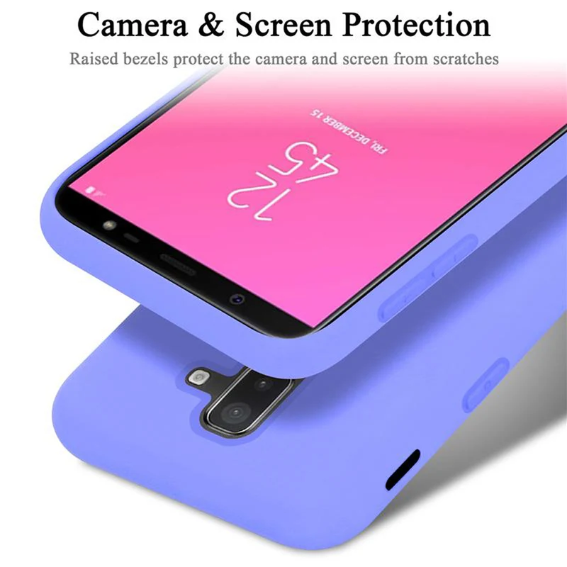 Cadorabo Hülle kompatibel mit Samsung Galaxy A6 PLUS 2018 Schutzhülle aus flexiblem TPU Silikon