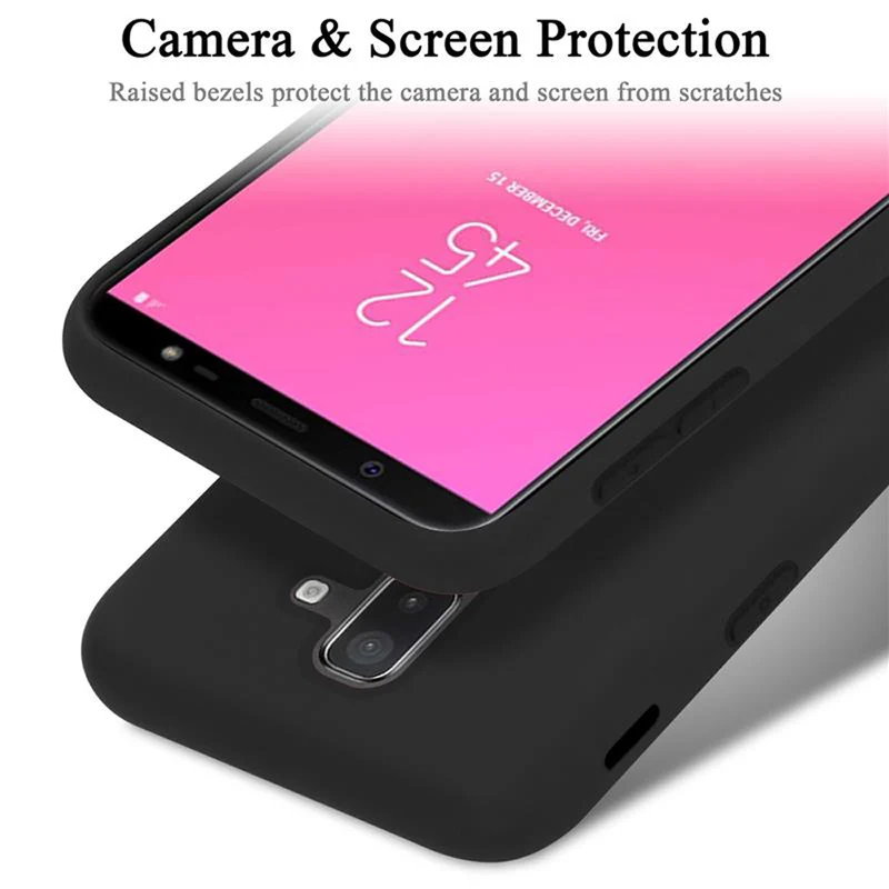 Cadorabo Hülle kompatibel mit Samsung Galaxy A6 PLUS 2018 Schutzhülle aus flexiblem TPU Silikon