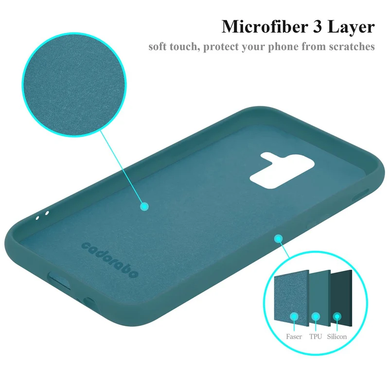 Cadorabo Hülle kompatibel mit Samsung Galaxy A6 PLUS 2018 Schutzhülle aus flexiblem TPU Silikon