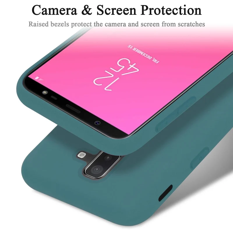 Cadorabo Hülle kompatibel mit Samsung Galaxy A6 PLUS 2018 Schutzhülle aus flexiblem TPU Silikon