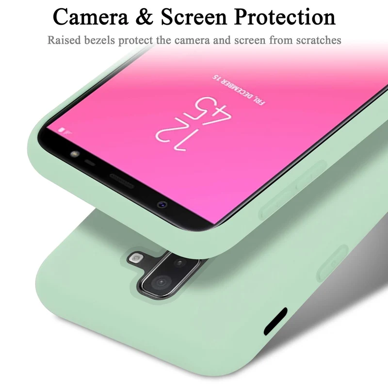 Cadorabo Hülle kompatibel mit Samsung Galaxy A6 PLUS 2018 Schutzhülle aus flexiblem TPU Silikon