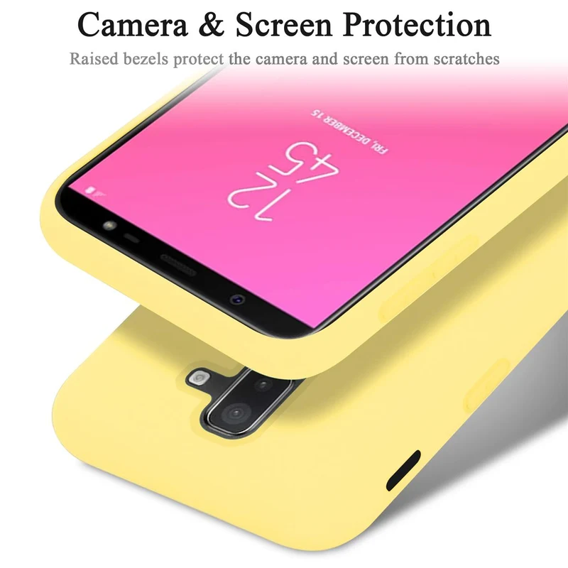 Cadorabo Hülle kompatibel mit Samsung Galaxy A6 PLUS 2018 Schutzhülle aus flexiblem TPU Silikon