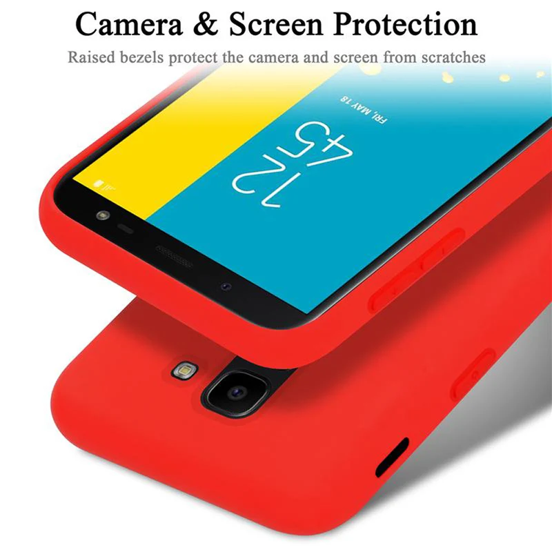Cadorabo Hülle kompatibel mit Samsung Galaxy J6 2018 Schutzhülle aus flexiblem TPU Silikon