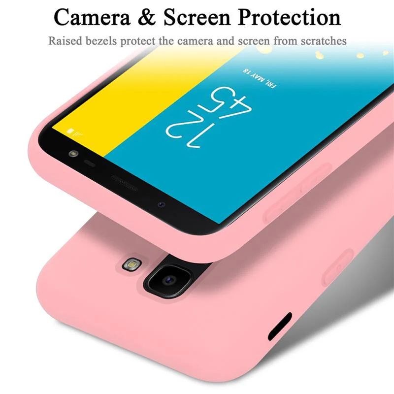Cadorabo Hülle kompatibel mit Samsung Galaxy J6 2018 Schutzhülle aus flexiblem TPU Silikon