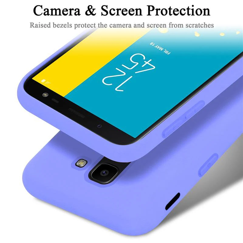 Cadorabo Hülle kompatibel mit Samsung Galaxy J6 2018 Schutzhülle aus flexiblem TPU Silikon