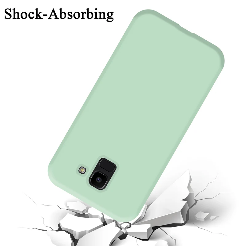 Cadorabo Hülle kompatibel mit Samsung Galaxy J6 2018 Schutzhülle aus flexiblem TPU Silikon