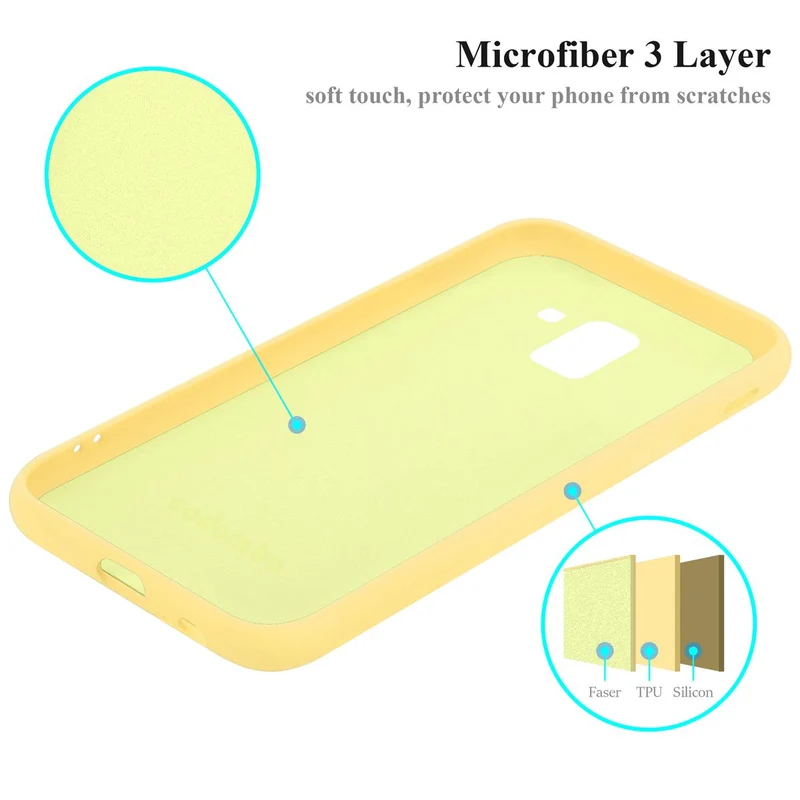 Cadorabo Hülle kompatibel mit Samsung Galaxy J6 2018 Schutzhülle aus flexiblem TPU Silikon