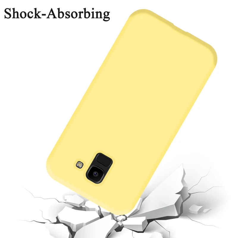 Cadorabo Hülle kompatibel mit Samsung Galaxy J6 2018 Schutzhülle aus flexiblem TPU Silikon