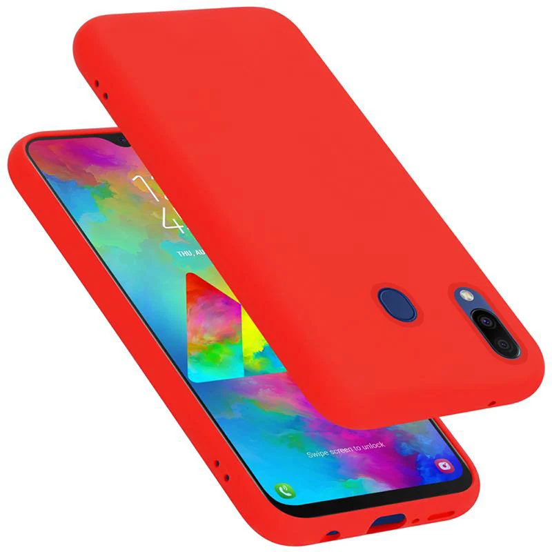 Cadorabo Hülle kompatibel mit Samsung Galaxy M20 Schutzhülle aus flexiblem TPU Silikon