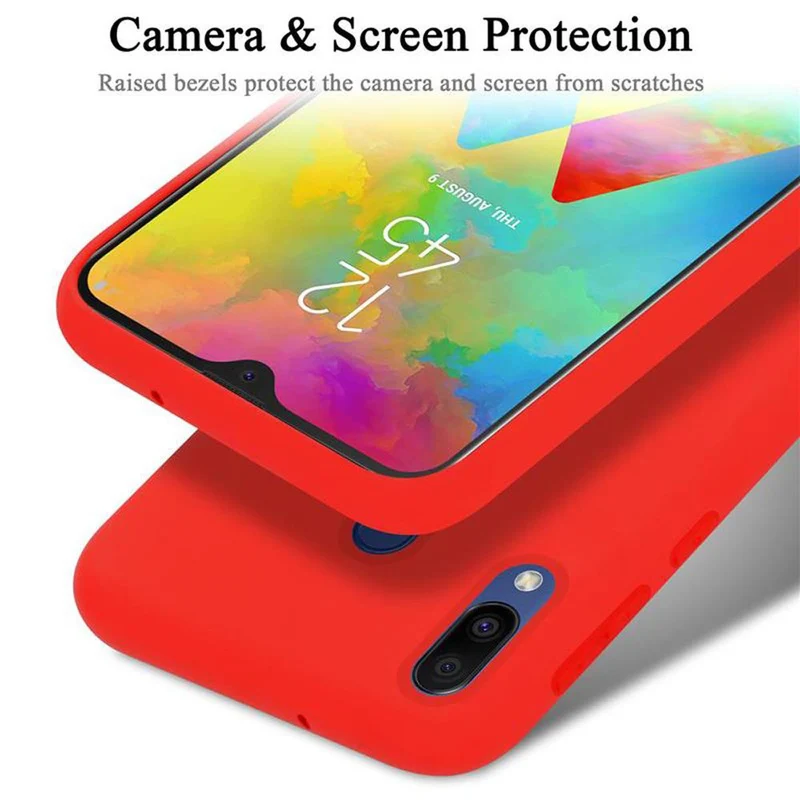 Cadorabo Hülle kompatibel mit Samsung Galaxy M20 Schutzhülle aus flexiblem TPU Silikon